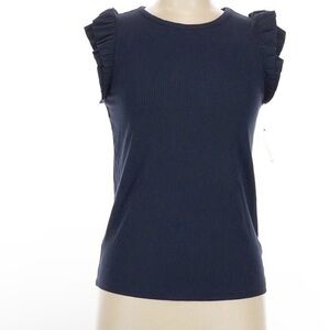 Woman’s Ophelia Roe Ruffle Tank Top Shirt Size Small Blue